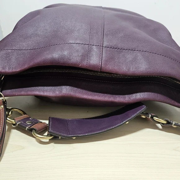 Vintage COACH Carly Hobo Bag Purse Purple Large Y2K No. F0882-10616 - Picture 13 of 16